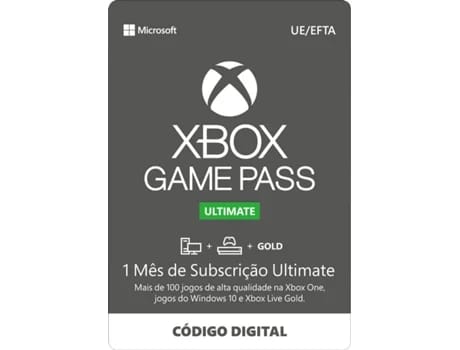 Gift Card Xbox Game Pass Ultimate 1 Mês - Envio Digital