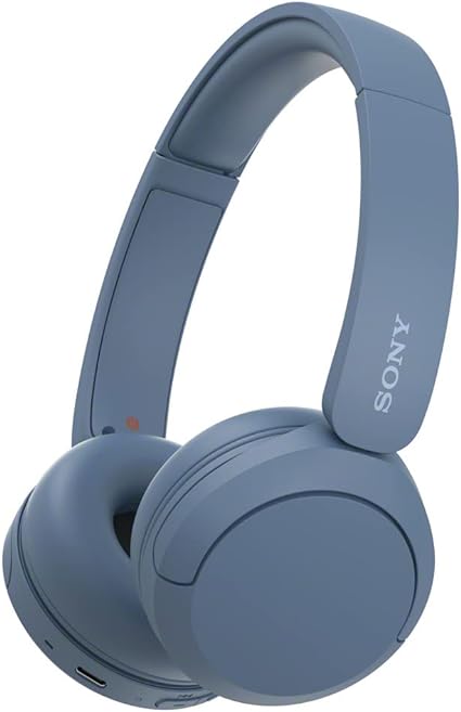 AUSCULTADOR SONY WH-CH520 SEM FIO BLUETOOTH COM MICROFONE AZUL - NOVO