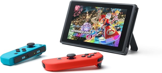 CONSOLA NINTENDO SWITCH BUNDLE MARIO KART DELUXE E NINTENDO INDIVIDUAL ONLINE MEMBERSHIP V2 (32GB) AZUL NÉON/ VERMELHO NÉON - NOVA